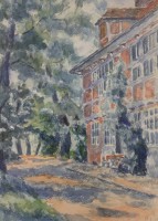 Los 4000 <br>anonymes Aquarell, Ritzebüttel Alte Wache, datiert 1927, gerahmt/Glas, RG 50 x 41cm.