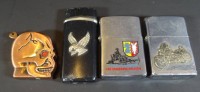 4x alte Feuerzeuge, 2x davon Zippo