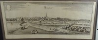 Auktion 337 / Los 5069 <br>Merian Ansichtenstich "Borgdorf" bei Hannover, BG 17x40 cm
