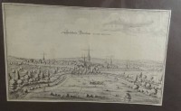 Auktion 337 / Los 5070 <br>Ansichtenstich "Stättlein Borelem im Stift Hildesheim", BG 20x33 cm