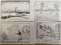 Auktion 337 / Los 7090 <br>9x Feldpostkarten mit Karikaturen gez. von Karl Arnold (Kriegszeitung Lille)