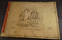 Auktion 337 / Los 7091 <br>Sammelalbum "Der Weltkrieg" 1914-18, Einband Gebrauchsspuren, aber komplett