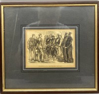 Los  <br>alter Stich "Reception of a Deputation, Trikomo" ger/glas, RG  22x24 cm