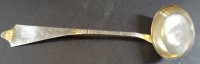 Los  <br>versilb. grosse Kelle  "Robbe u. Berking" 90-er, Hammerschlag, L-33 cm, Punktgravur und datiert 1959