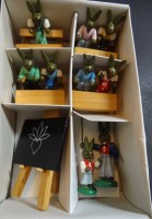 Los  <br>Hasenschule, Holz lackiert, OVP, Lehrer H-7 cm