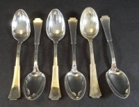Los  <br>6 Kaffeelöffel "Rogers" versilbert,  gut erhalten, L-14cm