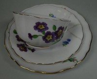 Auktion 338 / Los 8010 <br>Kaffeegedeck "Meissen" Blumendekor (Vergissmeinnicht), U.T. geklebt, Schwerter durchschliffen