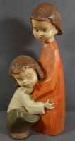 Auktion 338 / Los 15008 <br>Kinderpaar, Achatit, H-25 cm
