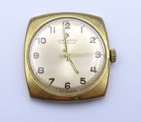 Auktion 338 / Los 2002 <br>Armbanduhr, Junghans, 17 Jewels, Kronenaufzug. Werk läuft, Alters-u. Tragespuren, ca. 3,3 x 3,6cm.