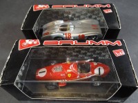 Los  <br>2 Modell-Rennwagen von Brumm, neu in Display, Brumm R069 Ferrari D246 G.P. Gran Bretagna 1958 Peter Collins 1:43  und Mercedes R280