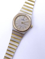 Auktion 338 / Los 2009 <br>Damen Armbanduhr "Dugena", Quartzwerk, bicolor, D. 23mm, Funktion nicht überprüft, Kratzer auf dem Glas