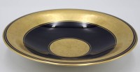 Los 8034 <br>Schale, Lindner, Kobalt mit Gold, H-cm D-28cm.