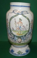 Los 9006 <br>gr. Apothekergefäss "Org Citrin" handbemalt, oben offen?, H-26 cm