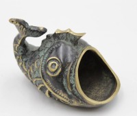 Los 15030 <br>Bronze Fisch, wohl Entw. Walter BOSSE (1904-1979), H-8cm L-11cm.