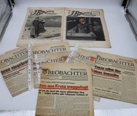 Auktion 338 / Los 7029 <br>8x div. Zeitungen ab ca. 1939
