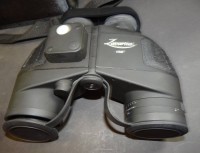 Los 16020 <br>Marine Fernglas Zavarius, wasserdicht und mit Kompass, in Tasche mit Beschreibung