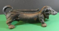 Los 15054 <br>schwerer Türstopper oder ähnliches, Gusseisen-Dackel, H-12 cm, L-33 cm, 3,2 kg, Altersspuren