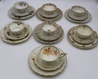 Los 8050 <br>7x div. Sammelgedecke, unterschiedliche Dekore und Manufakturen, Tassen ca. H-6cm.