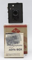 Auktion 338 / Los 16027 <br>Agfa-Box, älter, Anlaitung und orig. Karton, Box mit Alters-u. Gebrauchsspuren