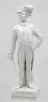 Los 8005 <br>Figur, La Fayette, Capodimonte Italien, Weißporzellan, H-25cm-.