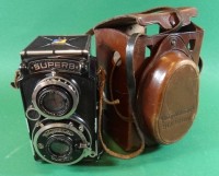 Los 16044 <br>Voigtländer SUPERB Super B TLR 6x6   Anastigmat Skopar 7,5cm f3,5 in Lederetui