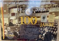 Auktion 338 / Los 6027 <br>Numisbrief 20 Euro-100 Jahre Weimarer Verfassung-