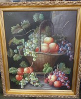 Los 4035 <br>Stelten DE WILJES (1935) "Obststilleben", Öl/Leinen, gut gerahmt, RG  72x60 cm
