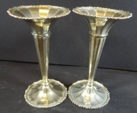 Los 11048 <br>Paar Trichtervasen "Daniel&amp;Arter" Birmingham, H-14 cm