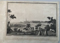 Los 5020 <br>Charles DUPUIS (1685-1742) , Stich "Ansicht von Bonn" um 1700, Blatt mit Läsuren, BNG 23x30 cm