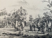 Auktion 338 / Los 5022 <br>Jean-Jacques DE BOISSIEU (1736-1810)  "La fête du village (1773),  Radierung