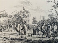 Los 5022 <br>Jean-Jacques DE BOISSIEU (1736-1810)  "La fête du village (1773),  Radierung