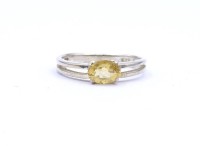 Auktion 339 / Los 1026 <br>Ring mit Citrin, Silber 925/000, 2,1 g., RG 55