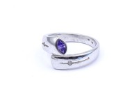 Auktion 339 / Los 1029 <br>925er Silberring mit Amethyst, 4,3g., RG 59