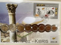 Auktion 339 / Los 6003 <br>Zypern Euro Kursmünzensatz 2008 in Blister