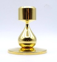 Auktion 339 / Los 15006 <br>Einzelner Kerzenhalter "Design Asmussen", Denmark, 24 Karat vergoldet, H. 8,0cm