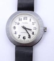 Auktion 339 / Los 2029 <br>Herren Armbanduhr "Ruhla", Gehäuse 40x36mm, mechanisch, Werk läuft