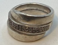 Auktion 370<br>"Esprit" Ring, Silber 925/000 mit klaren Steinen, 11,6g., RG 56