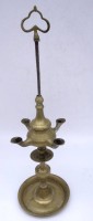 Auktion 339 / Los 16008 <br>4-flammige Messing Öllampe, H-45 mcm