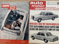 2 Hefte "Auto, Motor und Sport" 1957 und 1965, gut erhalten