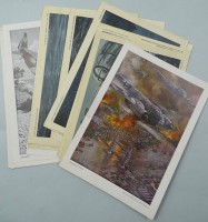 Konvolut Fotografien/Zeichnungen 2. WK, Verlag Erich Klinghammer Berlin, je 21 x 29,8 cm
