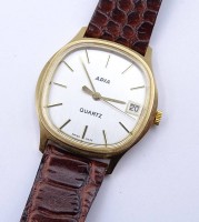 Auktion 339 / Los 2076 <br>Herren Armbanduhr "Adia", Quartzwerk, Gehäuse 32x30mm