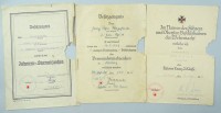 3 Abzeichenurkunden/ Besitzzeugnisse einer Person, 2. WK