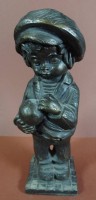 Auktion 339 / Los 15041 <br>Figur eines Jungen mit Ball, Kunststein, H-23 cm