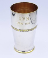 Auktion 339 / Los 11018 <br>Segelpreis 1924, WMF Straussenmarke, S.V.N. Elbe 1924, H. 12cm