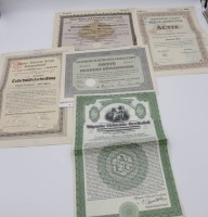 Auktion 339 / Los 6037 <br>5x div. Aktien, u.a. Siemens u. AEG, 1906-1948