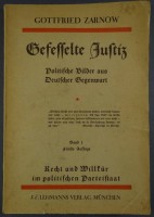 Auktion 339 / Los 7027 <br>"Gefesselte Justiz", Band I, fünfte Auslage, 1931