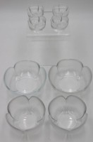 Los 10029 <br>4x kl. Leuchter, 2x Schalen und 2x kl. Schalen, Leuchter H-4,2cm, gr. Schalen D-14,8cm H-5,3cm, kl. Schalen H-6,2cm D-12cm.