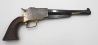 Auktion 339 / Los 7052 <br>Replika-Pistole, Italien, Black Powder only, guter Zustand, L-ca. 33cm.