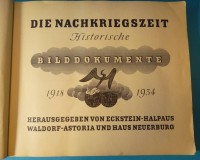 Auktion 339 / Los 3031 <br>Sammelalbum "Die Nachkriegszeit ,"1918-1934, komplett, 29x35 cm
