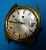 Los 2001 <br>Handaufzug Herrenarmbanduhr  Roamer Vanguard Date, 17 Steine, Werk läuft, ohne Band, Tragespuren,  Swiss made